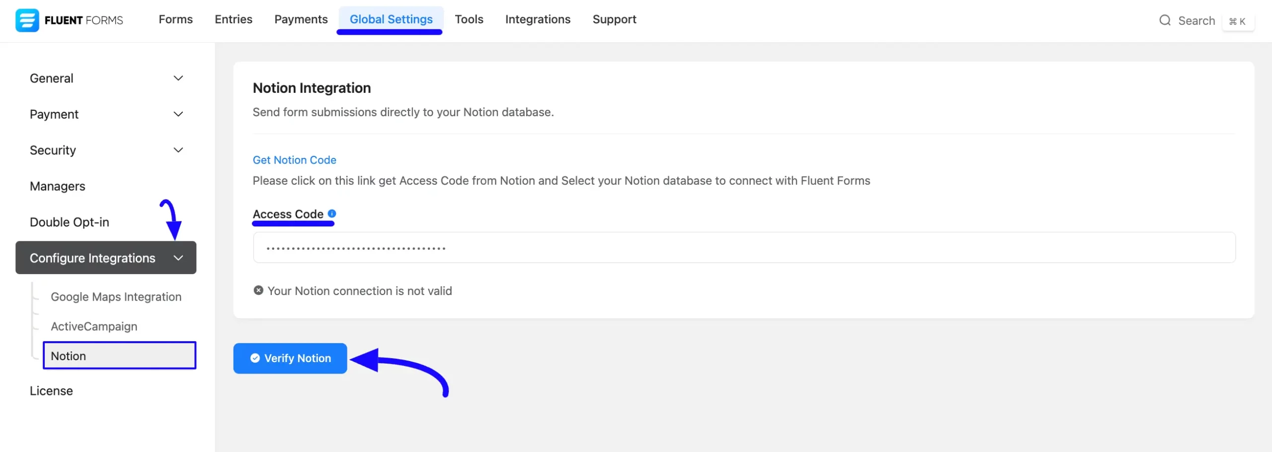 6. Paste access code scaled 50300