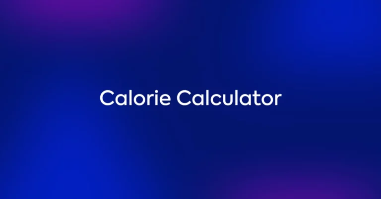 Calorie Calculator 46886
