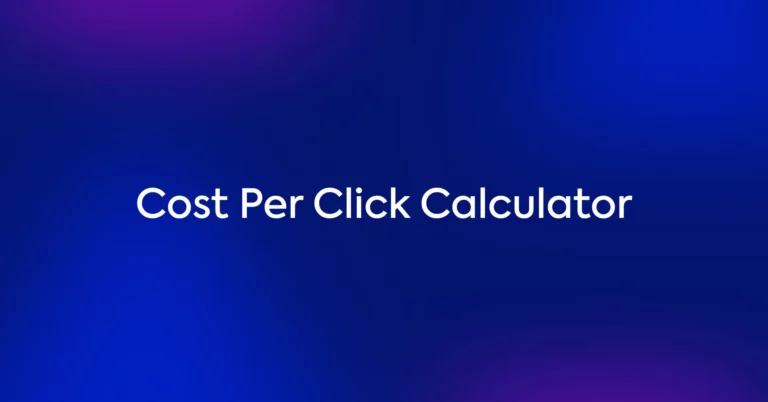 Cost Per Click Calculator thumb