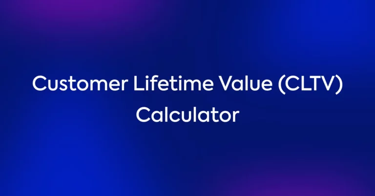 Customer Lifetime Value (CLTV) Calculator thumb