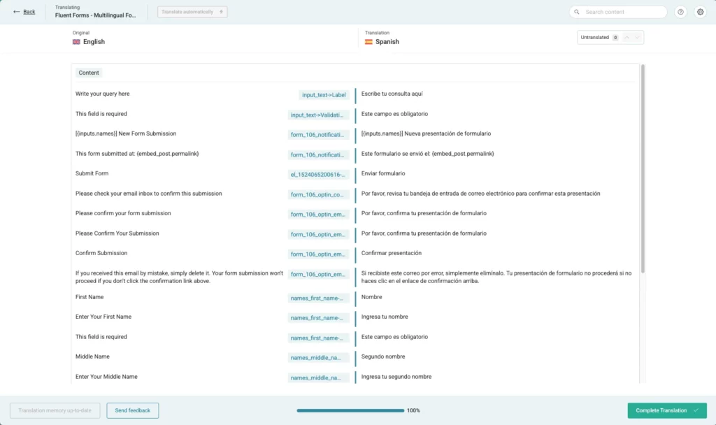 WPML interface- Confirmation message translation