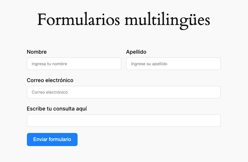 Form translated in French with Fluent Forms