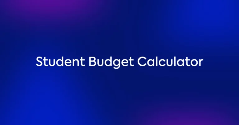Student Budget Calculator thumb
