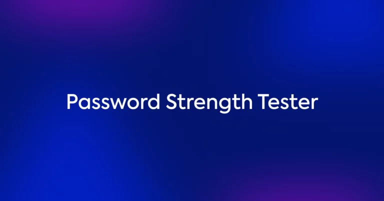 Password strength tester