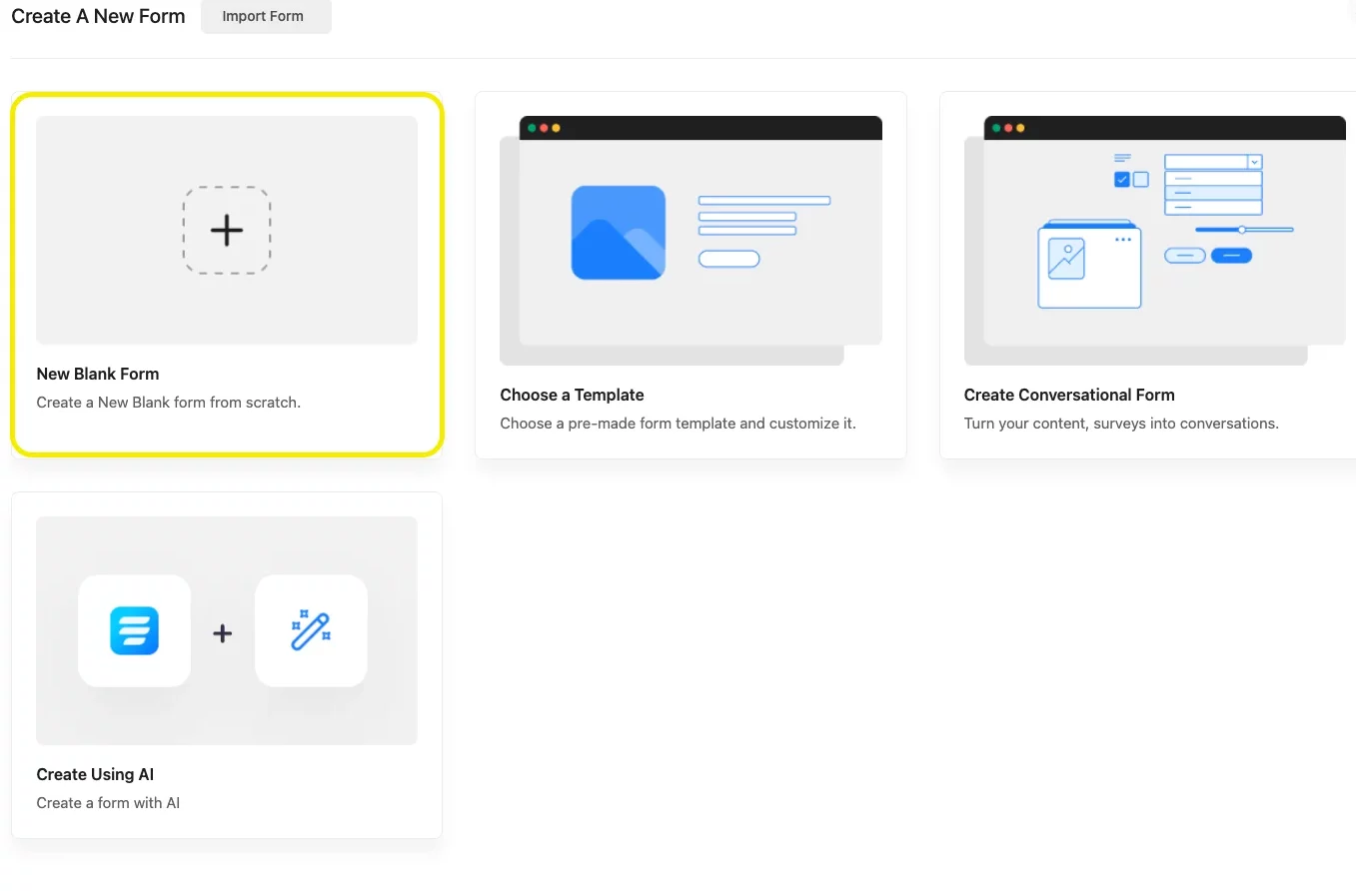 WordPress dashboard, Fluent Forms