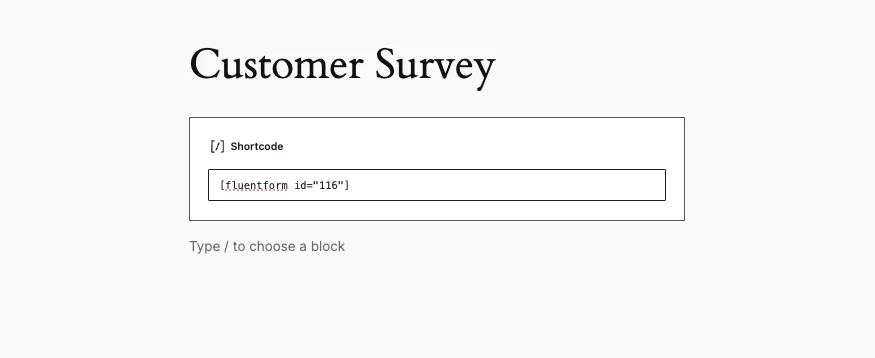 publish customer survey form