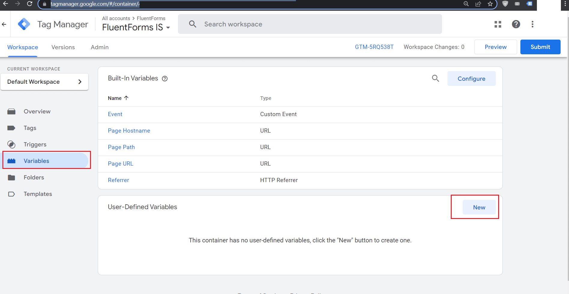 Add gtm Variable wpmn 56283