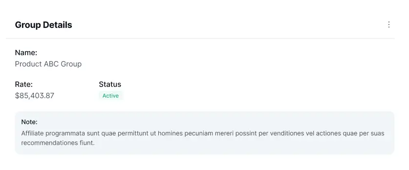 FluentAffiliate Affiliate Groups