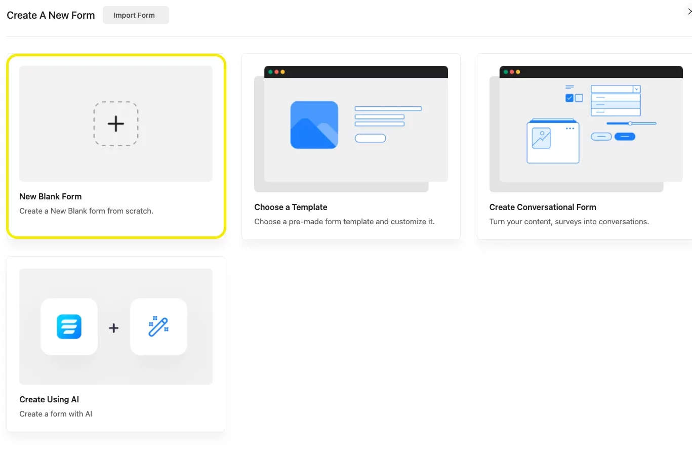 AI form builder