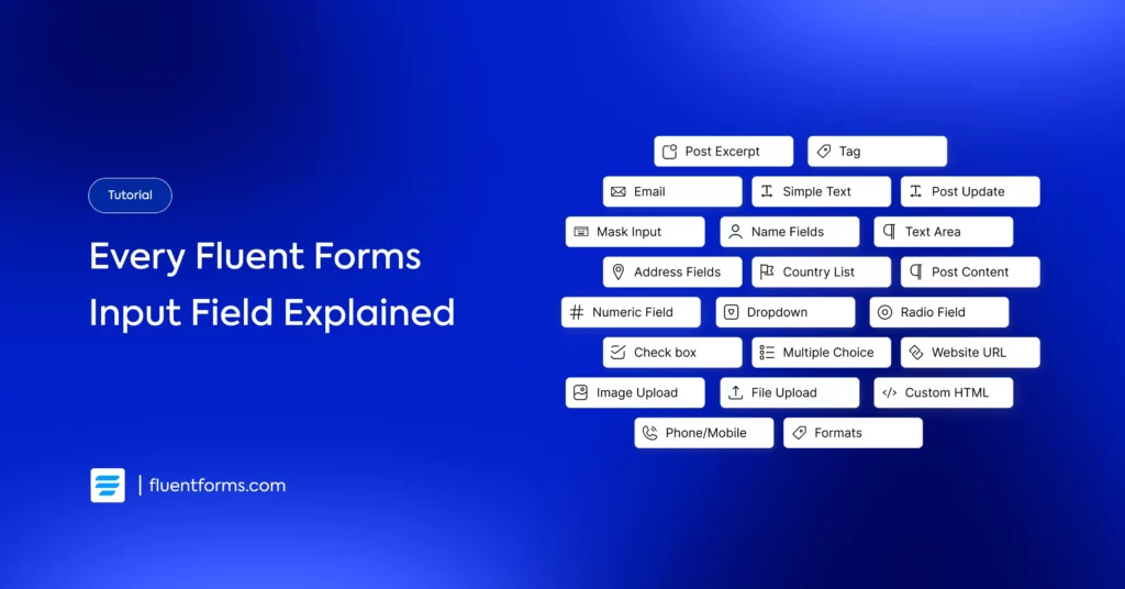 Every Fluent Forms Input Field Explained 44133