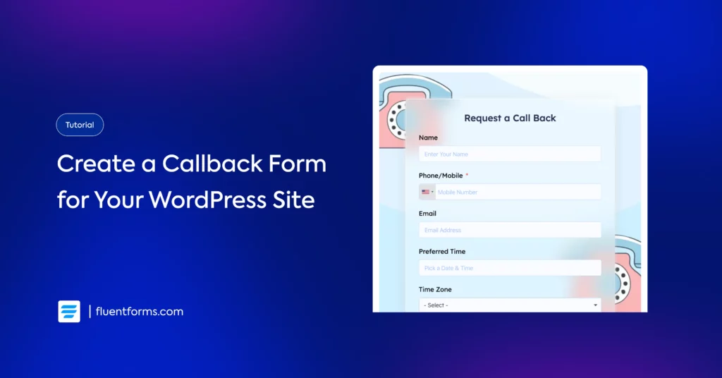 Request a Call Back form