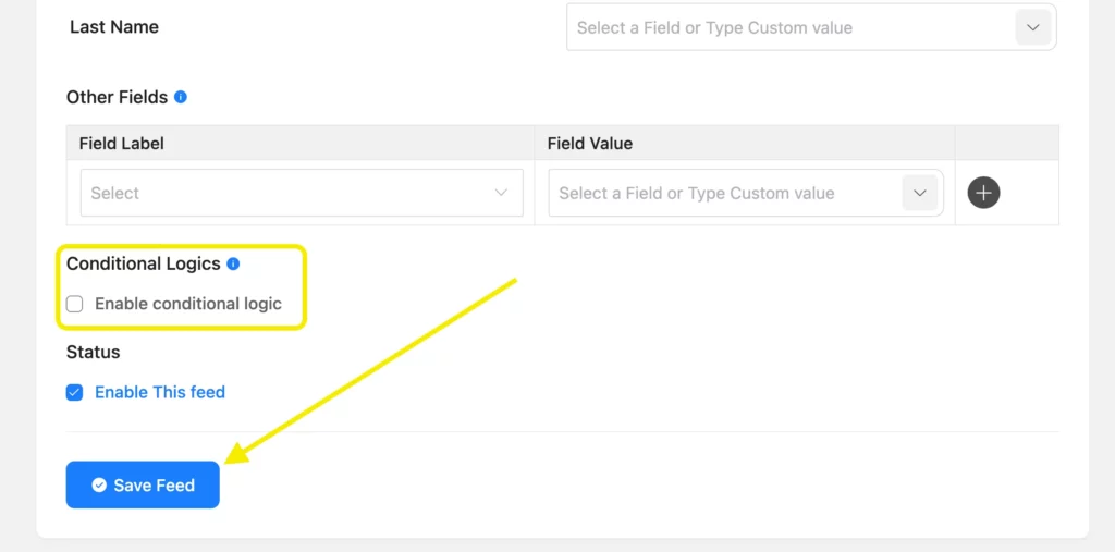 Conditional Logic- Fluent Forms