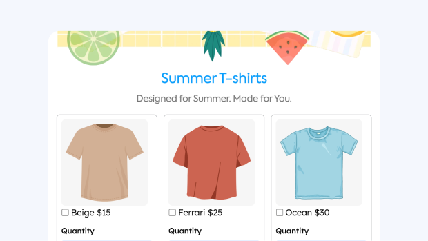 T-shirt Order Form preview