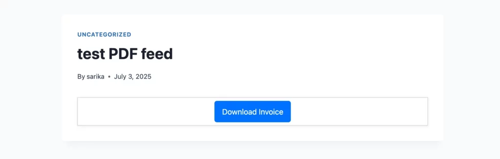 button with a PDF download link following a form submission