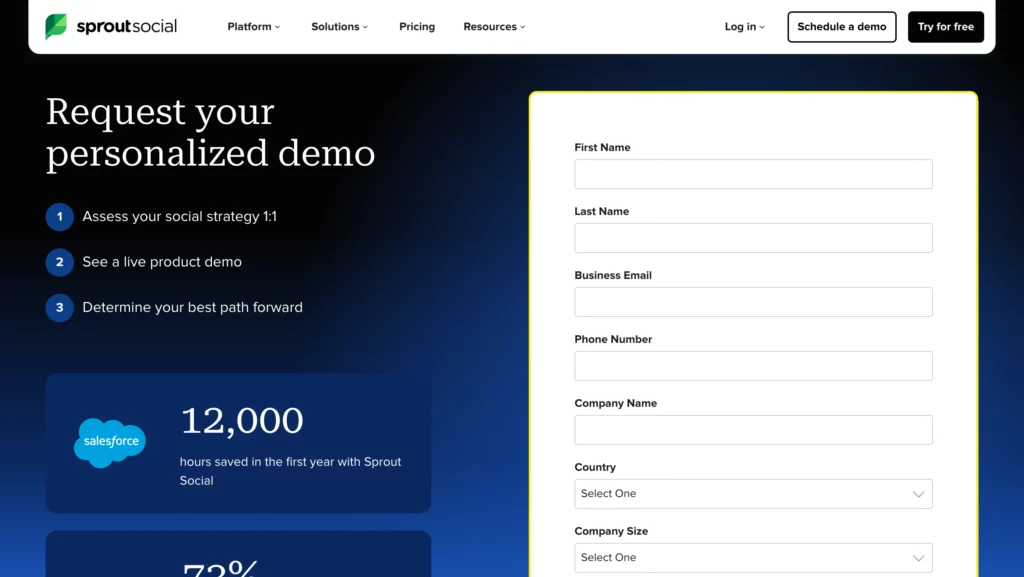 demo request form