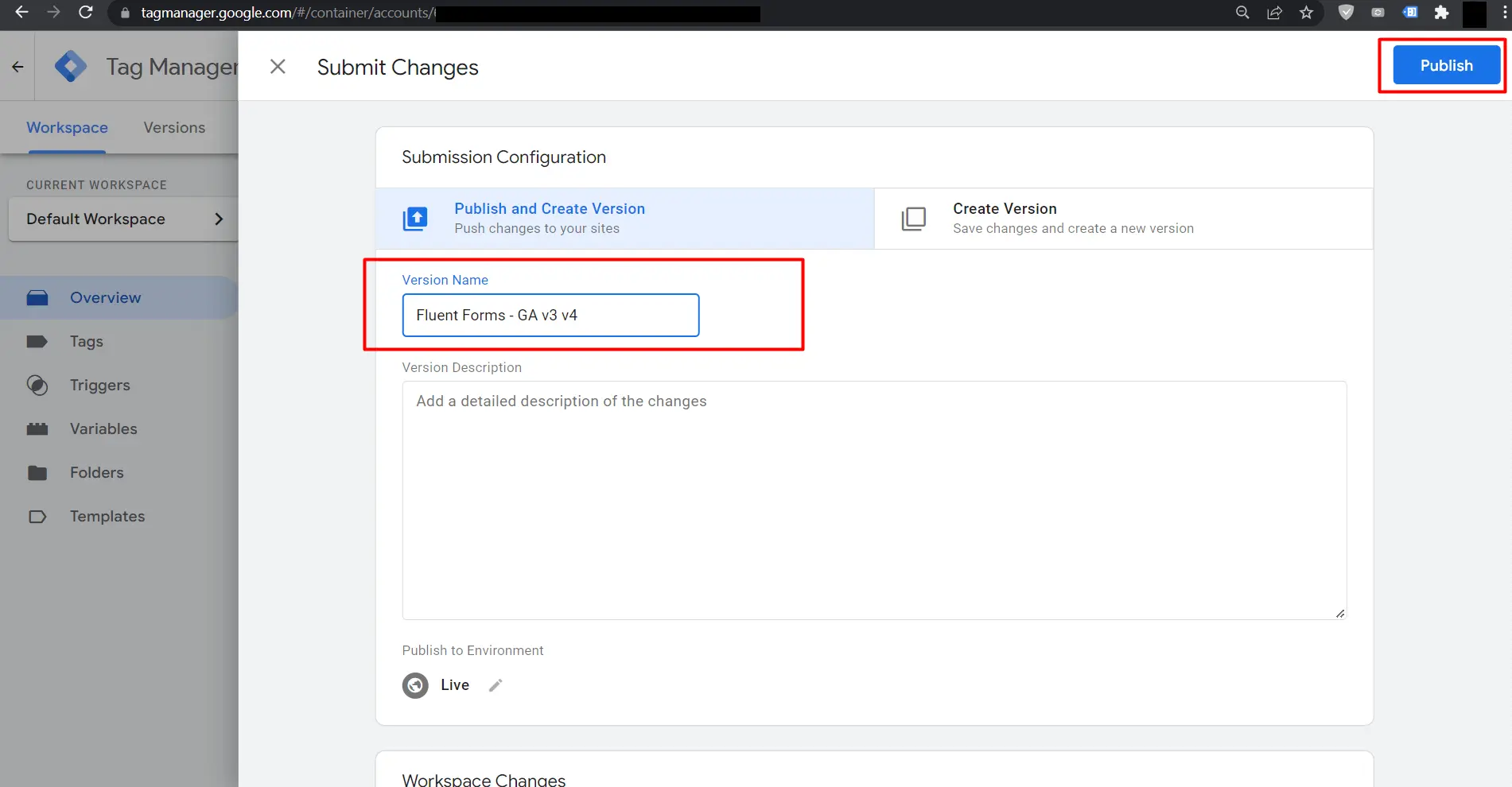 gtm ga4 version name wpmn 101 56283