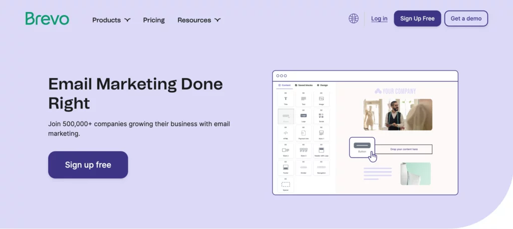 Brevo (Formerly Sendinblue) homepage