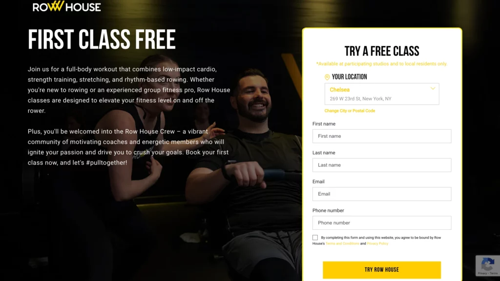 Landing page lead magnet form