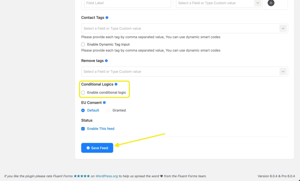 Conditional Logic WordPress- Fluent Forms