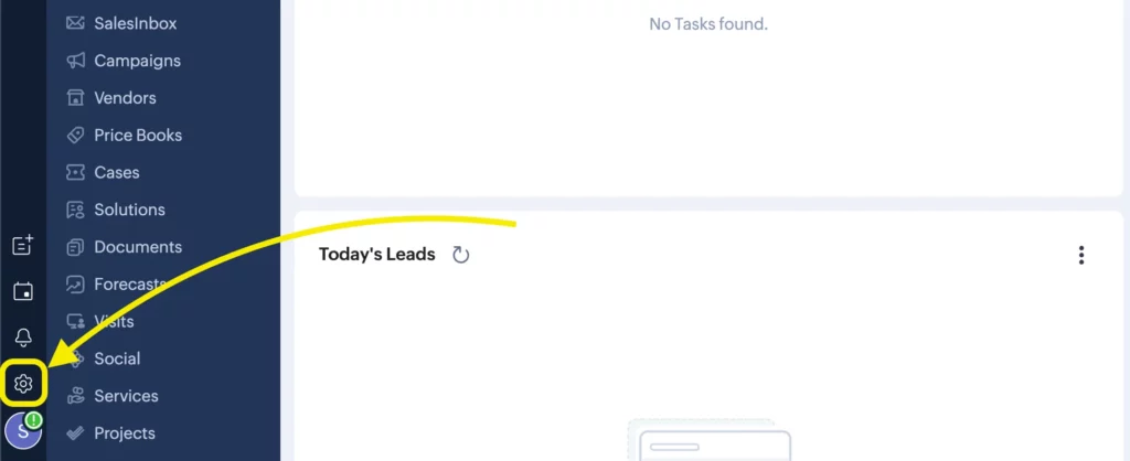 Zoho CRM dashboard setup