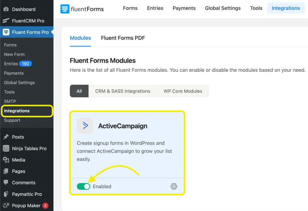 Add new form- Fluent Forms Dashboard in WordPress