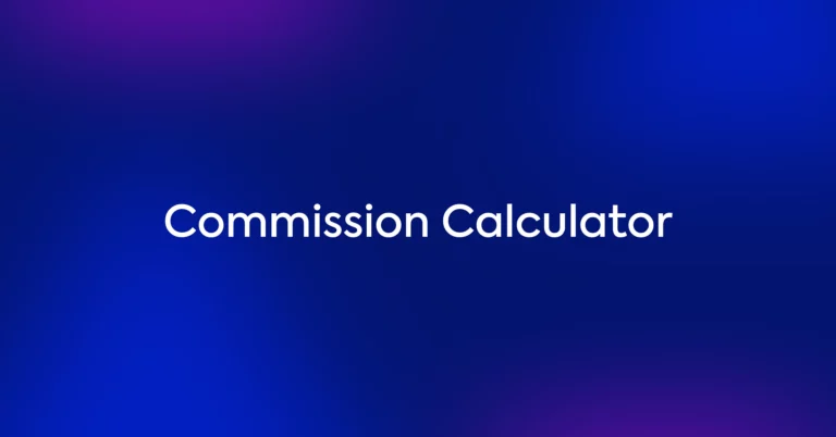 Commission calculator for any percentage