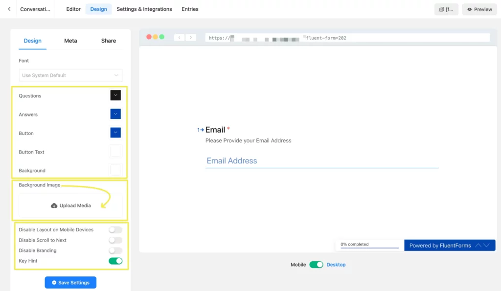 Fluent Forms-conversational form design
