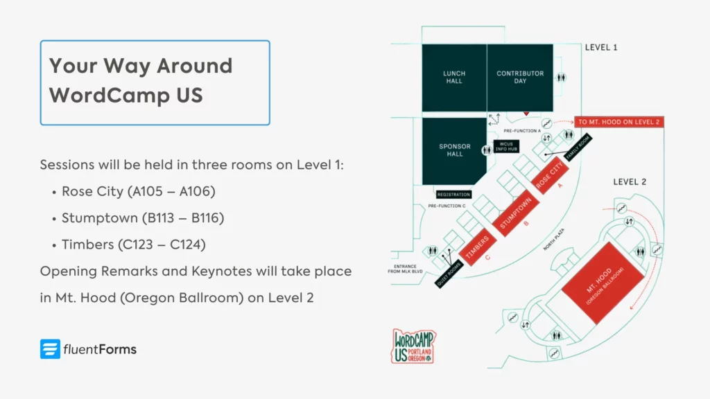 OCC Floor Plan for WordCamp US 2025
