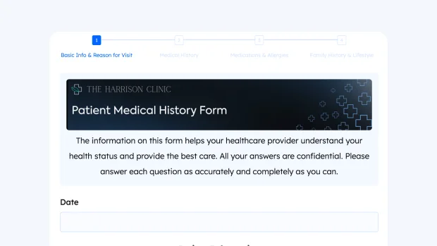 Patient Medical History Form Preview