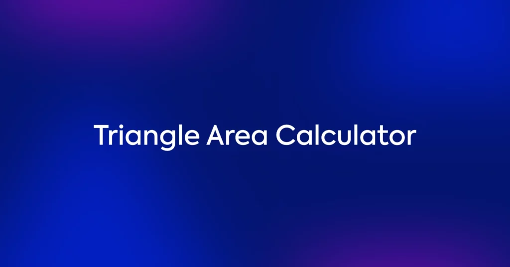 Triangle Area Calculator - Fluent Forms