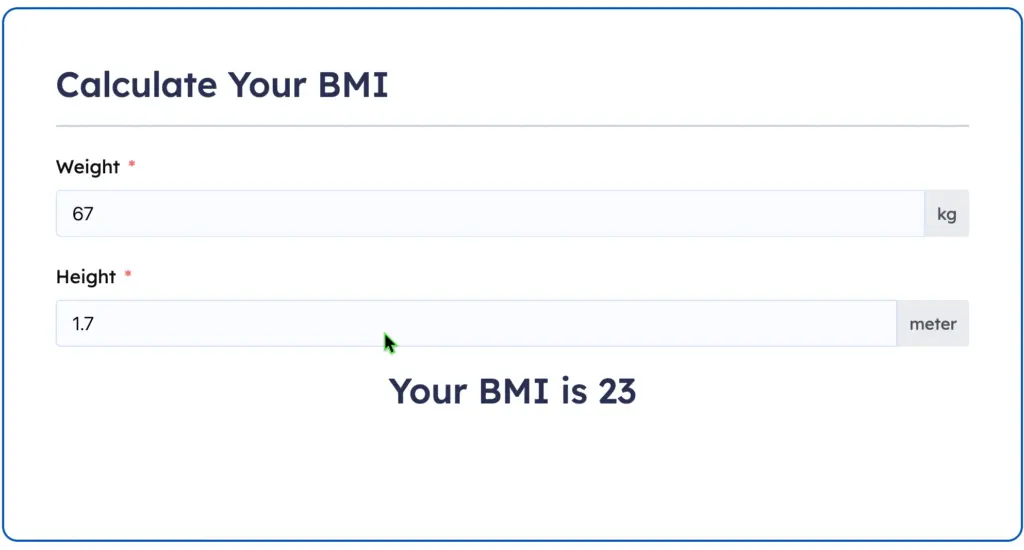 BMI Calculator example