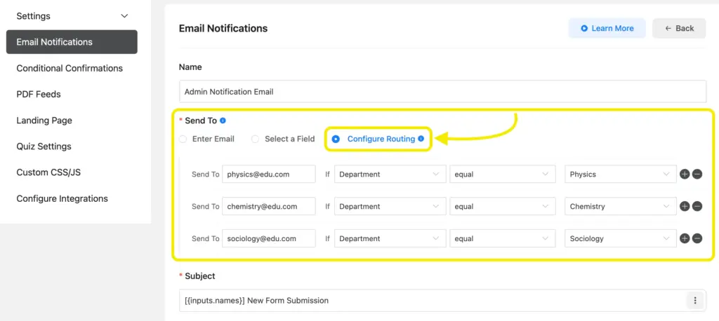 Conditional Email Routing