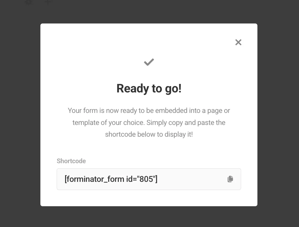 Forminator form id