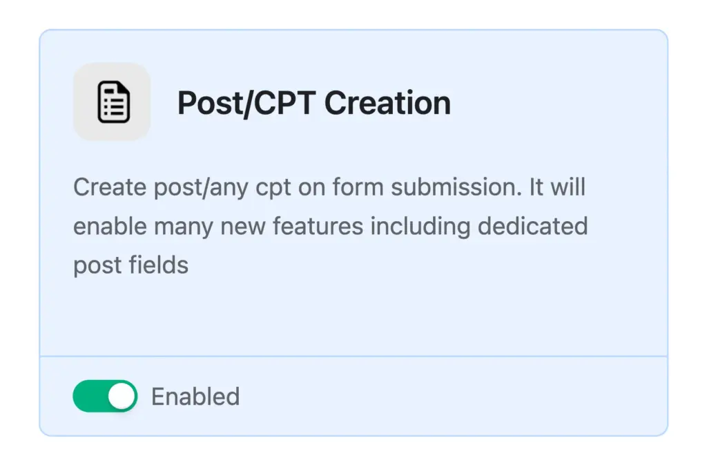 Post/CPT Creation Module