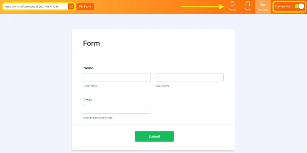 Form Preview Jotform
