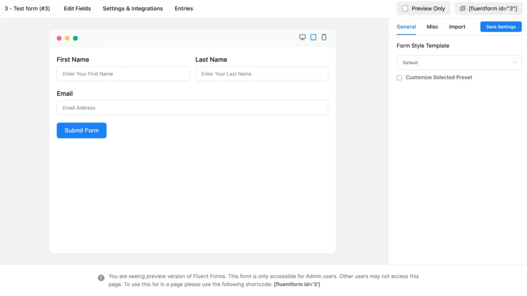 Tab Preview - Forms