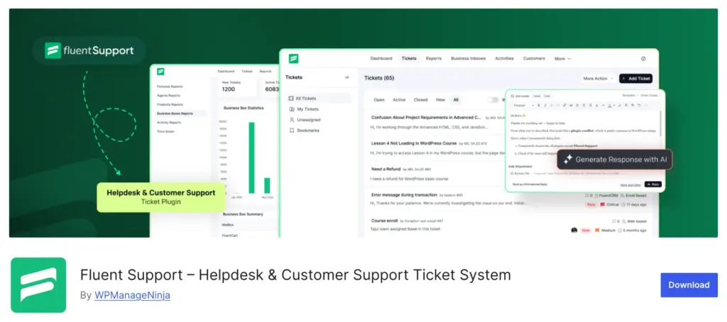 Fluent Support WordPress.org cover