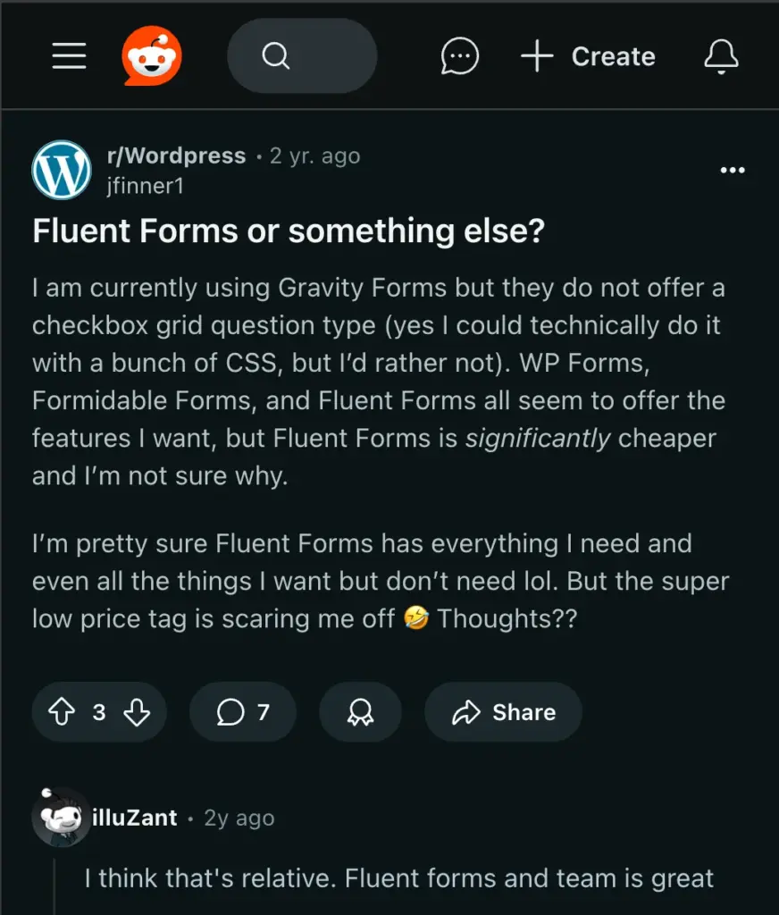 Gravity Forms vs Fluent Forms Reddit