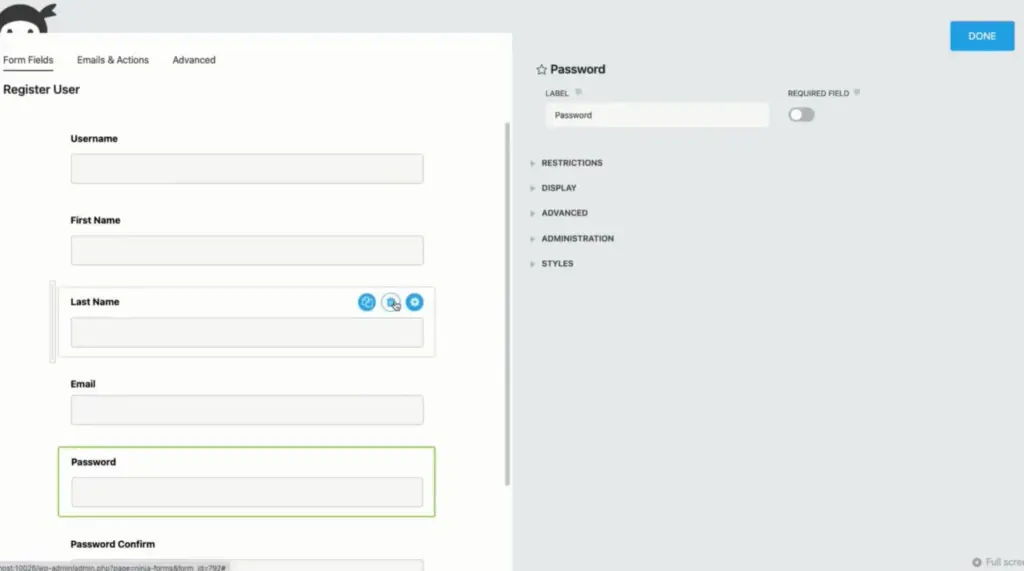 Ninja Forms form builder