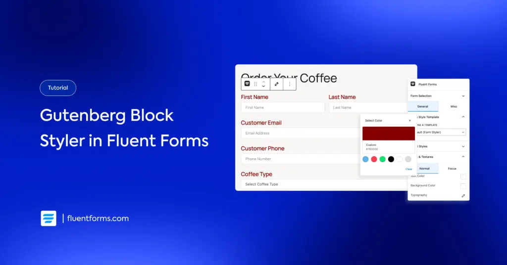 Gutenberg Block Styler in Fluent Forms