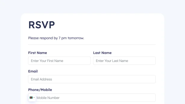 RSVP Form Template