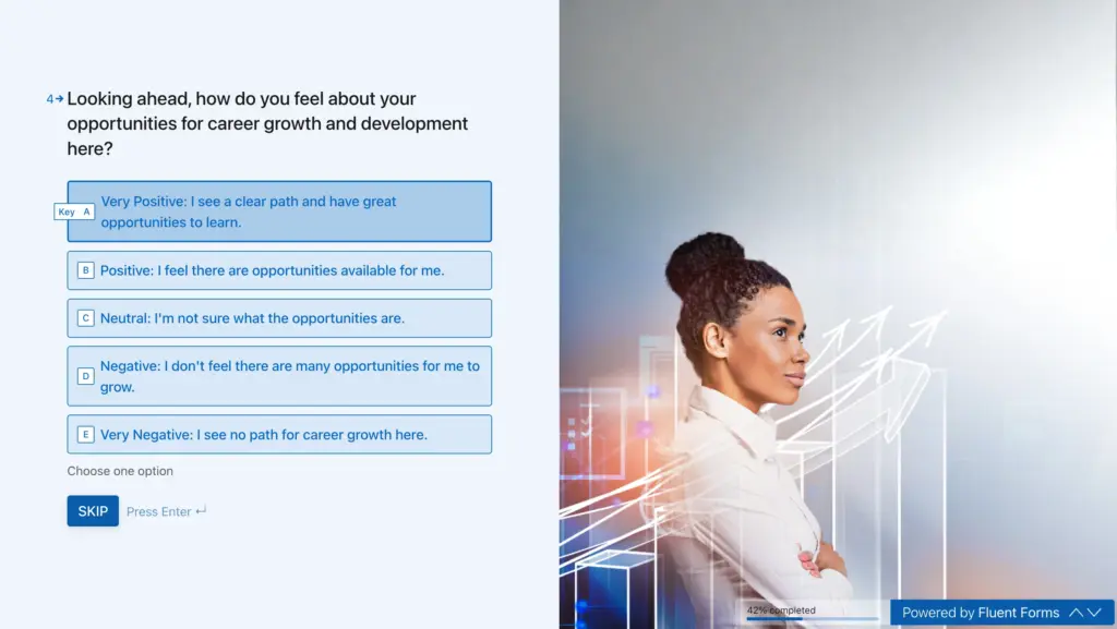 Styled conversational form preview