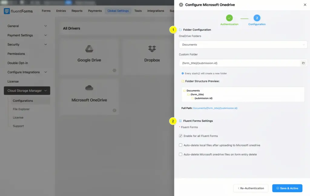 configure microsoft onedrive