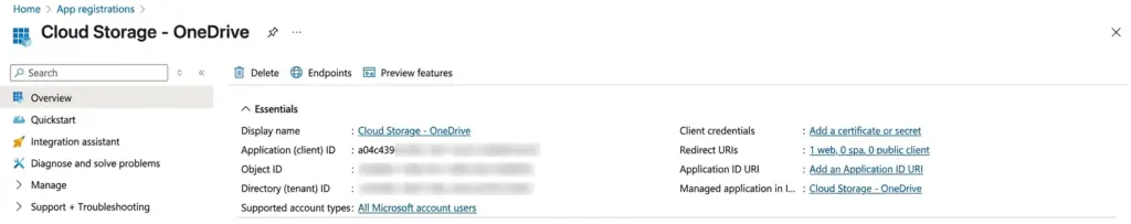 copy Application (Client) ID