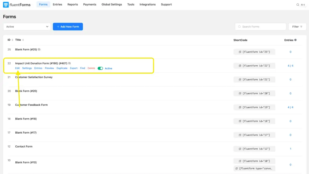 Impact Unit donation Form- Edit