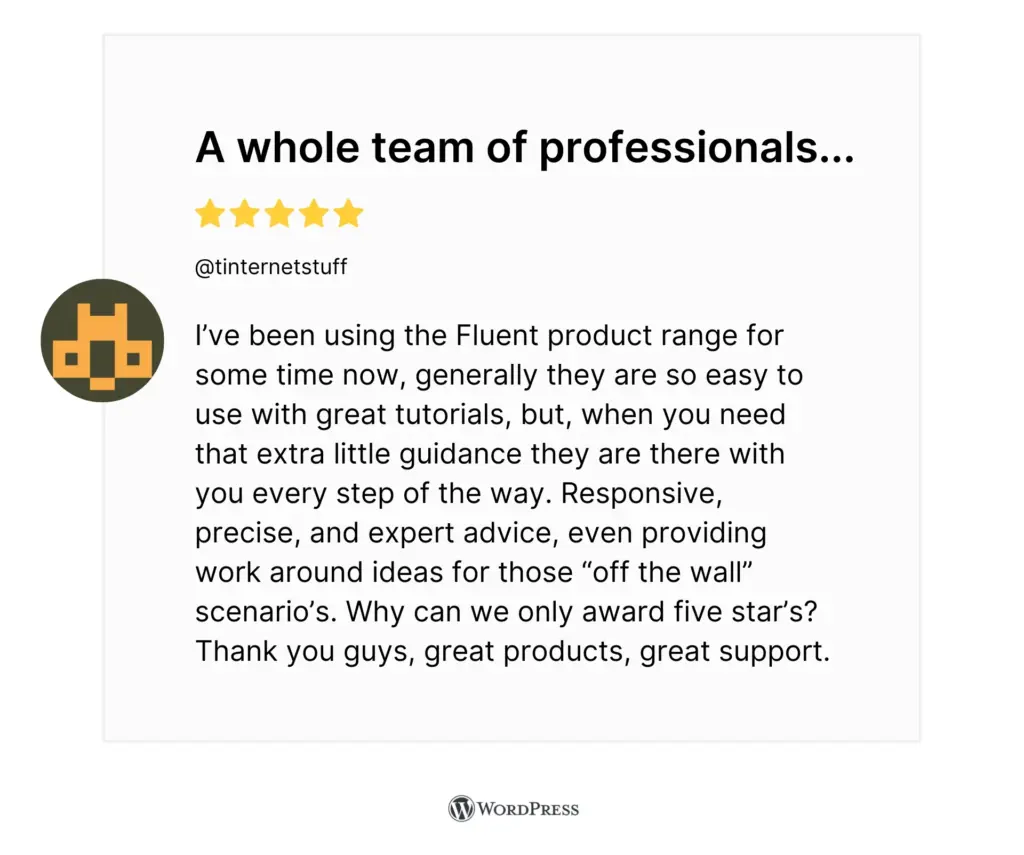 Fluent Forms user review