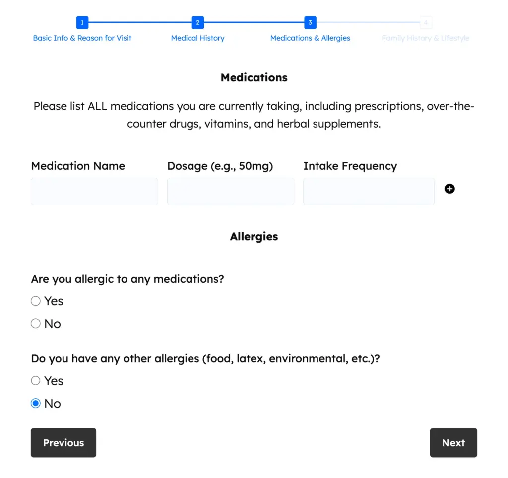 Break long forms into multiple steps