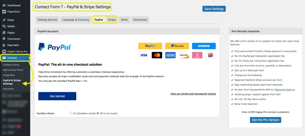 Contact Form 7 – PayPal & Stripe Add-on - WordPress payment plugin setup