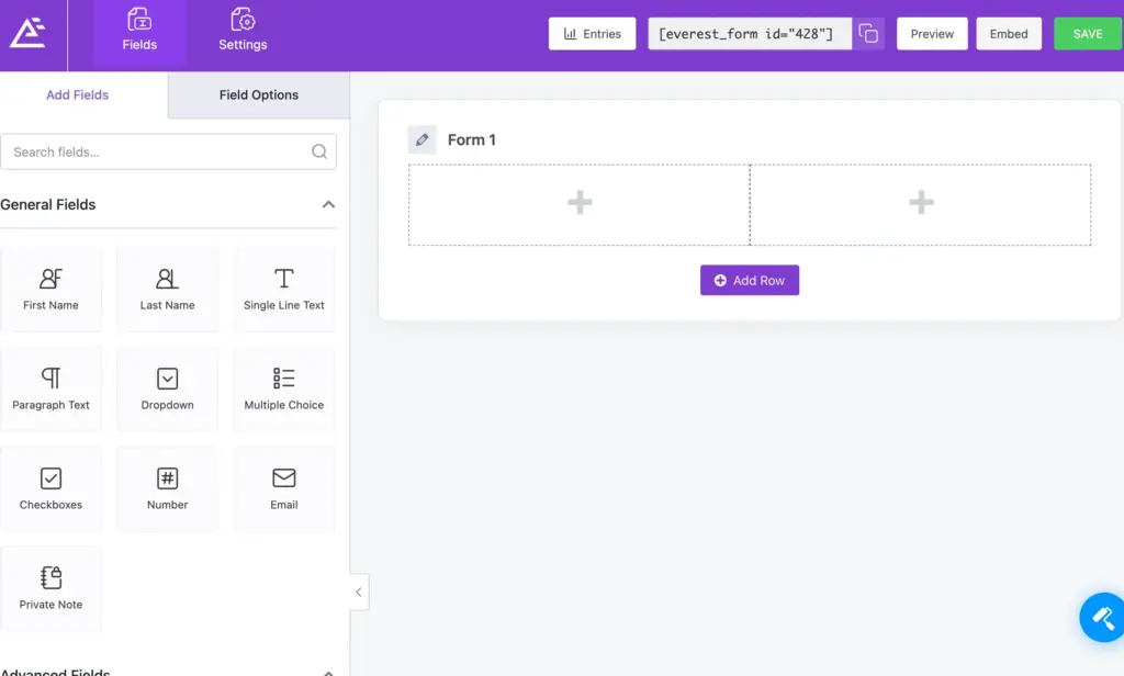 Everest Form Editor Page 58884