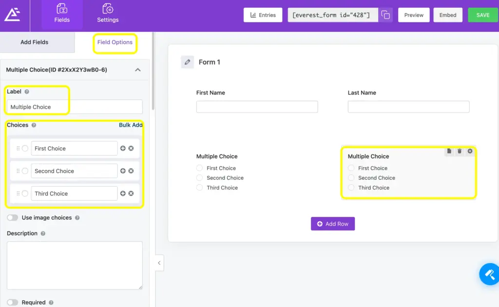 Everest Forms input customization